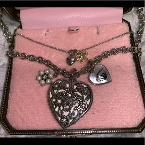 Juicy Couture Double Strand Heart Necklace